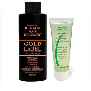 Gold Label Brazilian Keratin Hair Complex Treatment Straightening Coarse Hair